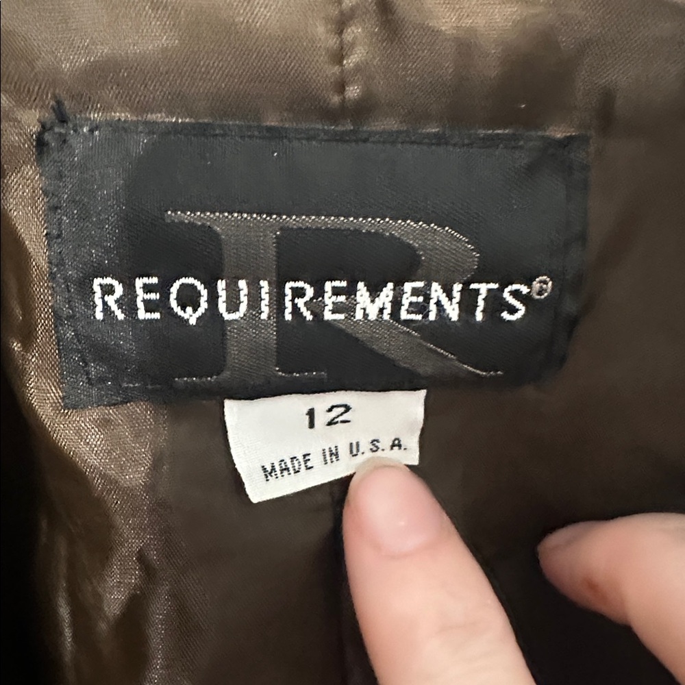 Requirements Brown Textured Button Front Jacket - image 3